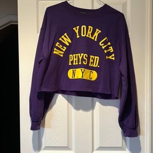 Womens Topshop crop sweatshirt